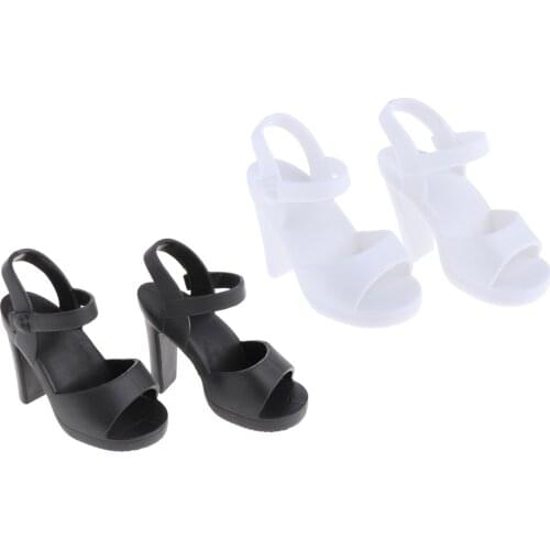 2Pair Handmade Plastic Doll High Heel Shoes For 1/4 Dolls Dress Up Accs
