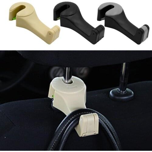 2 In 1 Car Seat Hooks Universal Vehicle Headrest Rear Seat Storage Hanger For Purse Handbag Holder Car Interior Accessories 2021