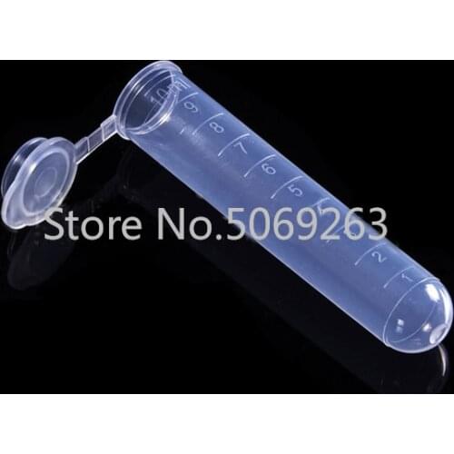 200pcs/lot 10ml Plastic Round-bottom Laboratory Sample Vial PP Centrifuge Tube with Joint Cap