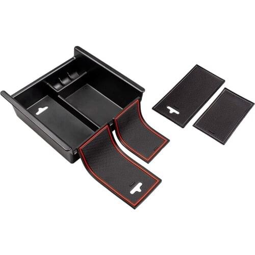 Car Interior Accessories Armrest Center Console Storage Box with Non-Slip Mat Fit for Toyota 4Runner 2010-2020
