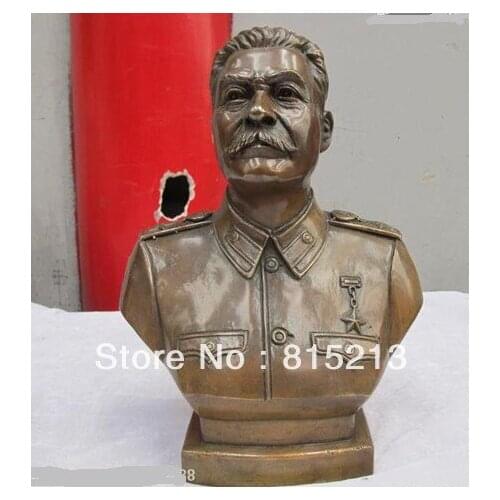 Bi00385 Bronze copper Art Politician Stalin Joseph statue