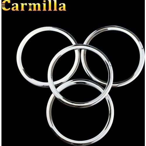Carmilla Car Inner Door Audio Protection Circle Trim Cover Sticker for Nissan Sunny 2011 2012 2013 2014 2015 2016 Car Chrome