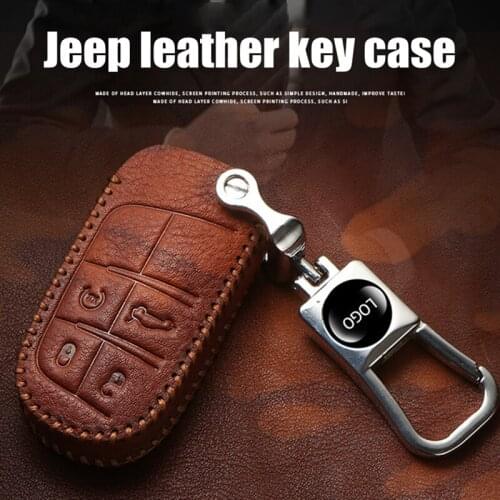 Car Remote Control Case Car Key Cover Key Case For Jeep Liberty Light 2014 Grand Cherokee Special Leather Key Case