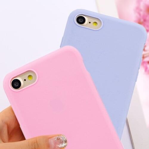 Ultra-thin Candy Color Case for iPhone 6 6S Plus Silicone TPU Soft Back Cover for iPhone 7 8 Plus X 5 5S SE Phone Cases Capa