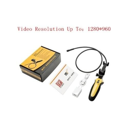 HT-669 Wifi Endoscope Wireless Borescope IP67 Tube Snake Inspection Camera 1M Cable 720P 6 LEDs For IOS Android