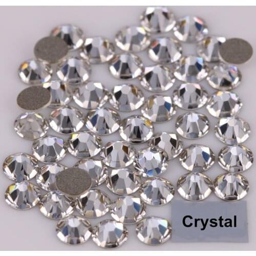 Good Quality ss3-ss50 Crystal Clear Flat Back Glue On Crystal Stones / Non Hotfix Rhinestones for Nail Art
