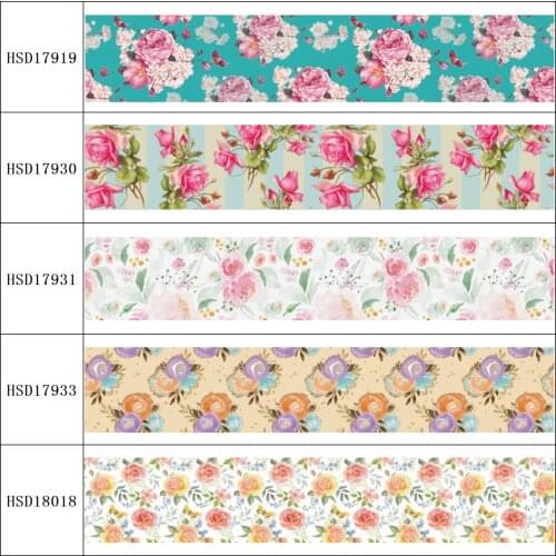 HSDRibbon free shipping 3" 75mm heat transfer printed hsd-design series Grosgrain Ribbon 50Yards/Roll