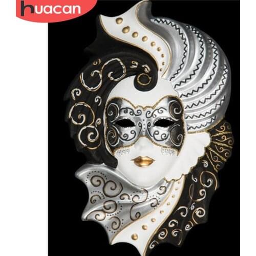 HUACAN Diamond Painting Full Square New Arrival Masks 5d Woman Diamond Embroidery Full Display Handmade Gift