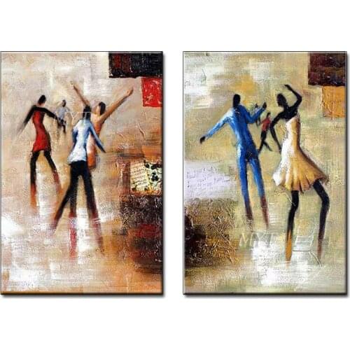 Crazy People In The Rain Oil Painting On Canvas For Living Room Home Decor Picture Wall Art Paintings 100% Handpainted Unframe