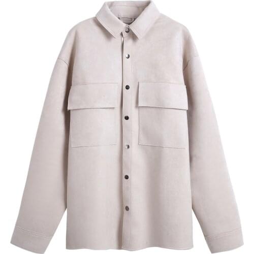 Grace Of God Spring Mens Comfortable High Street Hip Hop Suede Workwear Style Jacket