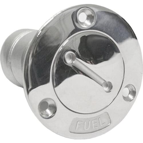 1-1/2'' Boat Deck Fuel Boat Deck Fill 316 Marine Grade Stainless Steel Key Cap