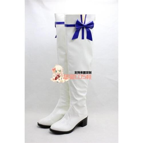 LoveLive Theater Version Umi Sonoda Long White Cosplay Shoes Boots X002