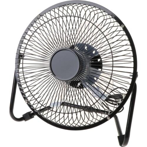 LX9B USB Powered Metal 8 Inch Portable USB Desk Fan with 2 Speeds Switch Personal Cooling Fan for Home Office Table Outdoor