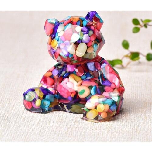 Bear Home Decor Sculpture Unicorn Figurine Teddy Bear Deer Ornament Office Kid Room Xmas Gift Animal Stone Statue Decoration