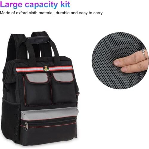 SJ3 Hardware Repair Kit Tool Bag Electrician Work Multifunction Durable Mechanics Oxford Cloth Storage Bag Organizer Bag