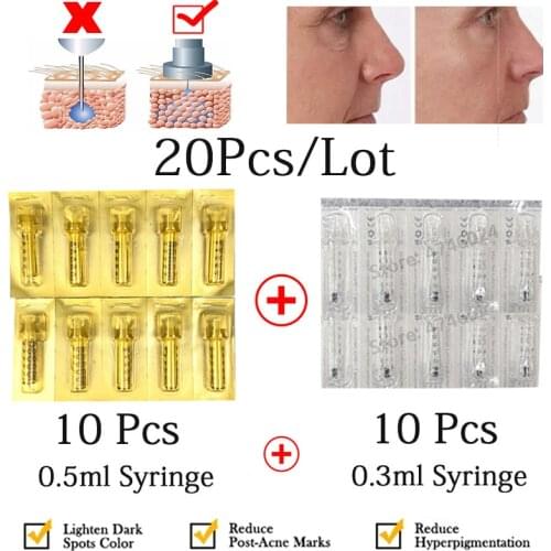 0.3ML Disposable Sterile Syringe Hyaluron Pen Lip Filler Lifting Ampoule Head for Hyaluronic Acid Gun Atomizer Anti-wrinkle