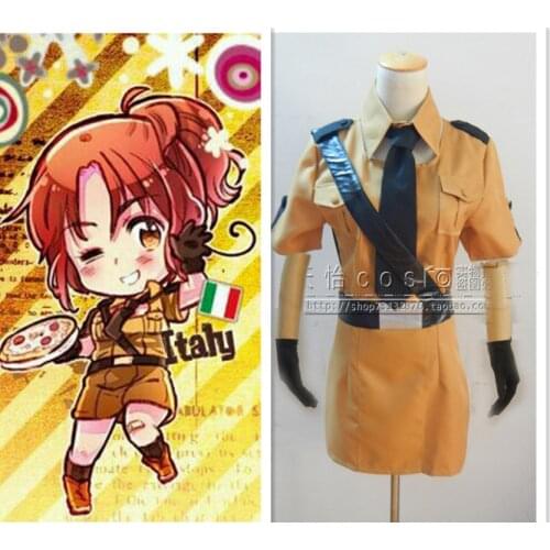 Axis Powers: Hetalia Cosplay Nyotalia North Italy (Female) Costume 11