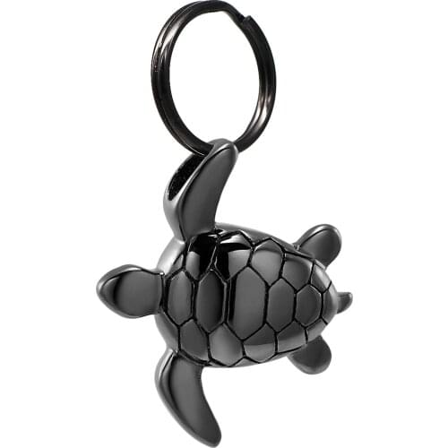 Sea Turtle Cremation Jewelry for Ashes Stainless Steel Keepsake Pendant Memorial Urn Keychain for Pet/Human