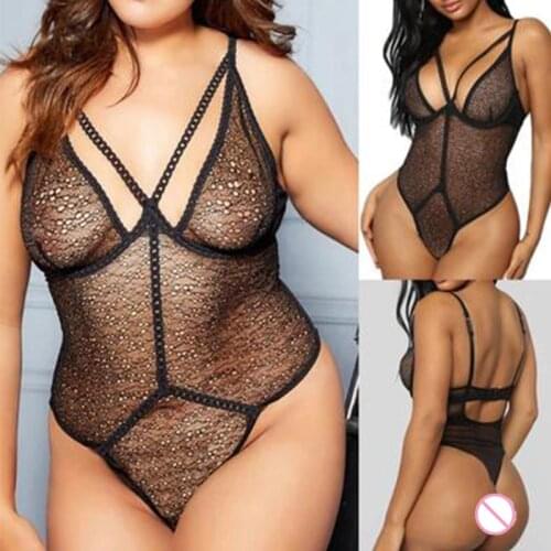 Plus Size Women Bodysuit Skinny Backless Lace Jumpsuit New Arrival Ladies Sexy Solid Bodycon Woman Clothes Macacao Feminino