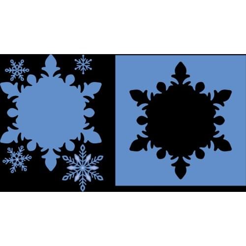 Mmao Crafts Metal Steel Cutting Dies New Snowflakes frame background Scrapbooking Paper/photo Cards Embossing Dies