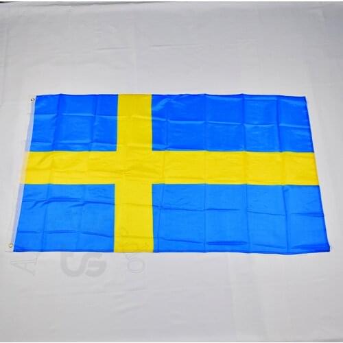 Sweden 90*150cm The Swedish flag Banner 3x5 Foot Hanging National flag for meet,Parade,party.Hanging,decoration