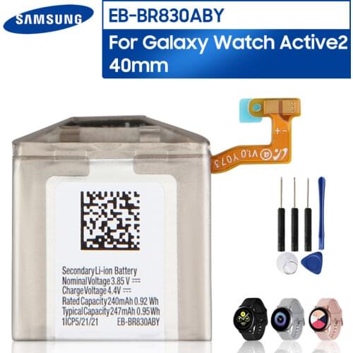 Samsung Original Replacement Battery EB-BR830ABY For Samsung Galaxy Watch Active2 40mm SM-R830 SM-R835 Watch Battery 247mAh