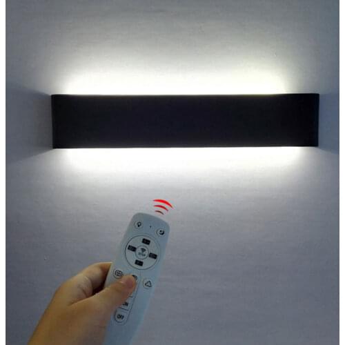 Modern LED Wall Lamp Dimmable 2.4G RF Remote Control Bedroom Beside Wall Light Living Room Stairway Lighting Decoration Fixtures