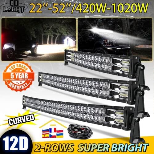 CO LIGHT 2-Rows 22" 32" 42" 52" LED Light Bar Spot Flood Combo Offroad Led Bar for 4x4 4WD SUV Boat 12V 24V Driving Work Light