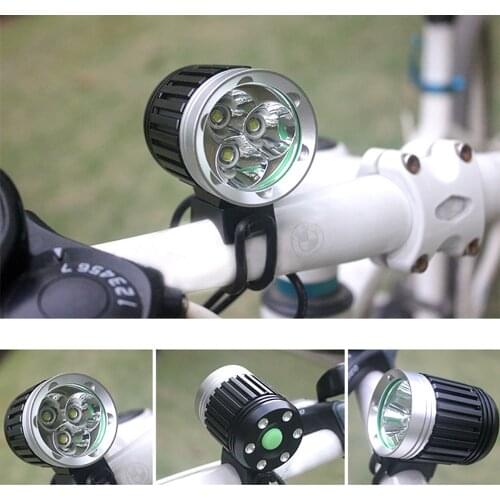 Triple Wick T6 Bike Cycling LED Light High Brightness Connect USB Interface Waterproof Flashlight For Bicycle HandLebar