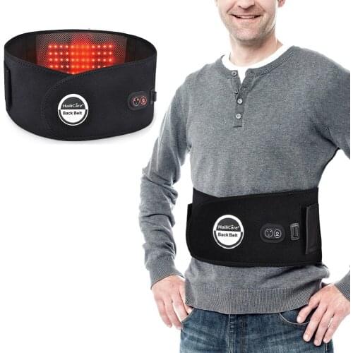 Far Infrared Heated Therapy Waist Massage Low Back Belt Herniated Disc Scoliosis Pain Relief Spine Lumbar Brace Support Massager
