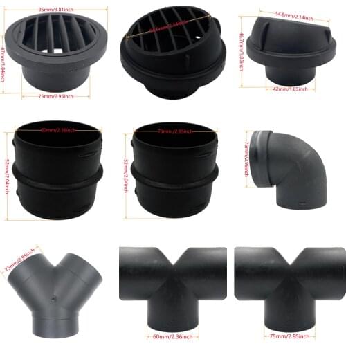 Air Vent Ducting Y T L Flat Piece Elbow Pipe Outlet Exhaust Joiner Connector For Webasto Eberspaecher Diesel Parking Heater