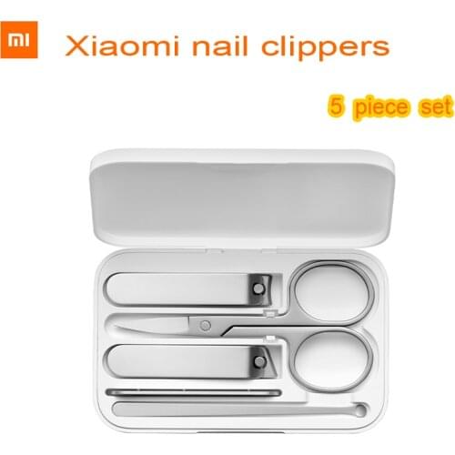 Xiaomi mijia 5pcs/set Manicure Nail Clippers Pedicure Set Portable Travel Hygiene Kit Stainless Steel Nail Cutter Tool Set