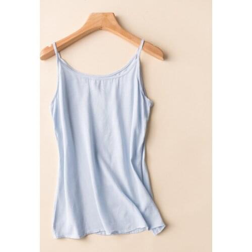 Gowyimmes 2019 Big Size S-4XL Women Cotton Linen Tank Sexy Sling Vest Crop Tops Lady Summer OutfitsTank Brief Bottomings PD395