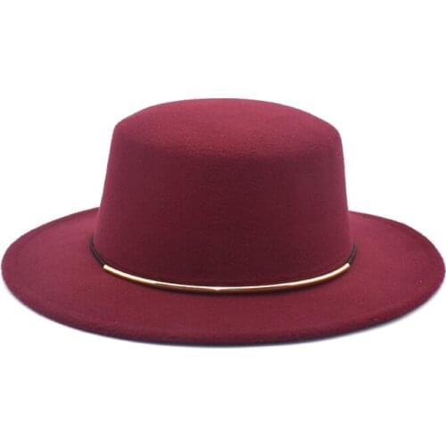 Winter And Autumn Womens Faux Wool Mens Fedora Hat Top Hat Jazz Hat Round Brim Top Hat P3