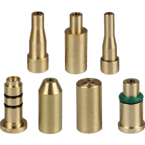 7 Kinds Gas Refill Adapter For Dunhill Dupont & Other Petrol Lighters Reusable Special Inflatable Head Brass Nozzle Copperheads