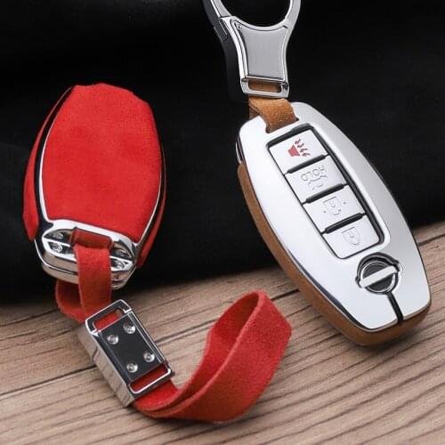 Artificial fur Zinc alloy Car Key Cover Case For Nissan Qashqai J10 J11 X-Trail t31 t32 juke Auto Protection key Shell Keychain