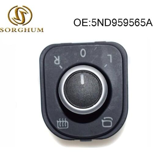 Chrome Mirror Control Switch Adjust Knob 5ND959565A For VW Volkswagen Jetta Golf mk5 mk6 B6 tiguan CC SHARAN