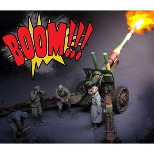 1/35 Resin Figure Model Kit 137 Russian Gun Crew Figures Unassembled Unpainted Top