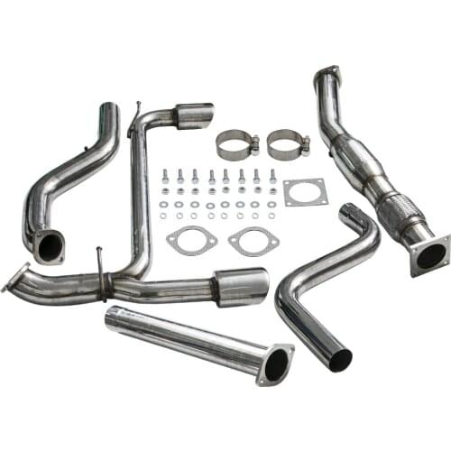 4.6" Stainless Steel Dual Muffler Tip Exhaust Catback System+Downpipe For Dodge Neio SRT4 2.4T 2003-2005 Direct bolt-on design