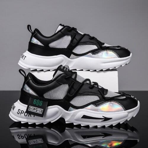 Springtime The New Mens Street Casual Shoes Mesh Non-Slip Platform Height Increasing Comfortable Outdoor Running Shoes Lace-up