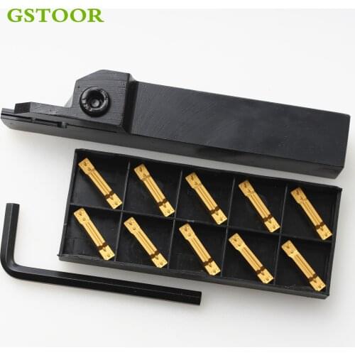 1PC MGEHR1010 MGEHL1010 1.5mm 2.0mm 2.5mm 3mm Grooving Tool Set +10PCS MGMN MRMN MGGN Lathe Cutter Cutting Turning Tools Arbor