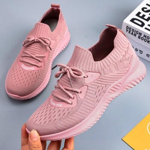 New Sneakers Women Platform Shoes Sneakers Women Chaussures Femme Stretch Fabric