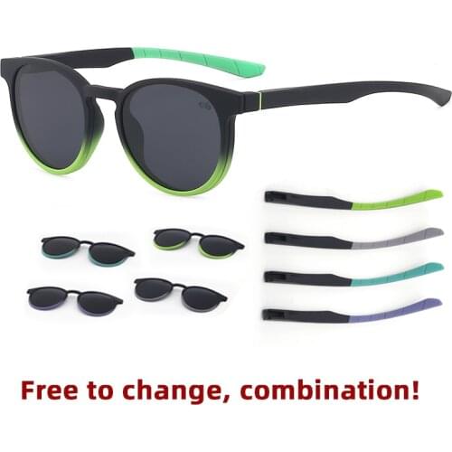 NEW STANDING 2 In 1 Magnet Polarized Clip On Glasses Frame For Women Clip Glasses Optical Prescription Eyeglasses Frame