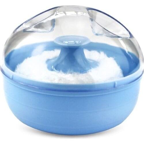 Portable Baby Soft Body Talcum Powder Puff Sponge + Box Case Container Useful 425F