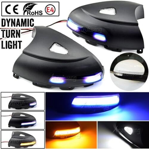 For VW For Volkswagen Tiguan MK1 2008-2016 LED Dynamic Turn Signal Blinker Sequential Side Mirror Indicator Light Puddle Light