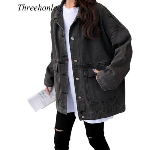 Женские синие куртки Threehonlee China At AliExpress