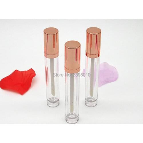 5.5ml lip gloss tubes,Rose Gold Cap,Cylinder Lip stick packing container,Empty DIY lip balm bottle F420