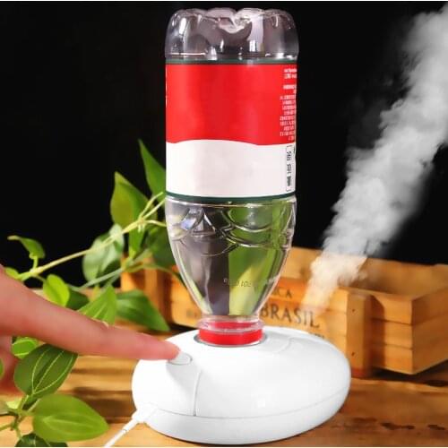 USB Power Bottle Holder Air Humidifier Timing Anti-burnout LED Night Light Aroma Diffuser Mist Maker For Home Office Humidifier