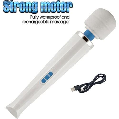 Magic Wand Vibrators for Women USB Recharge 20 Frequencies Big AV Stick G Spot Clitoris Stimulator Dildo Sex Toys for Adults