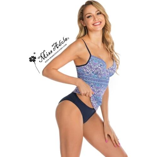 Vest Split Swimsuit Jacquard Printing Sexy Fashion Comfortable Swimwear for Women Two Piece Suit Casual Bikini Push Up Summer